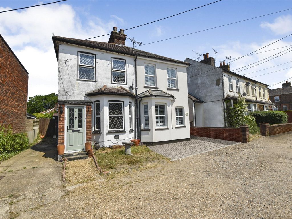 2 bed semi-detached house for sale in Hillside Road, Ash Vale, Guildford, Surrey GU12, £350,000