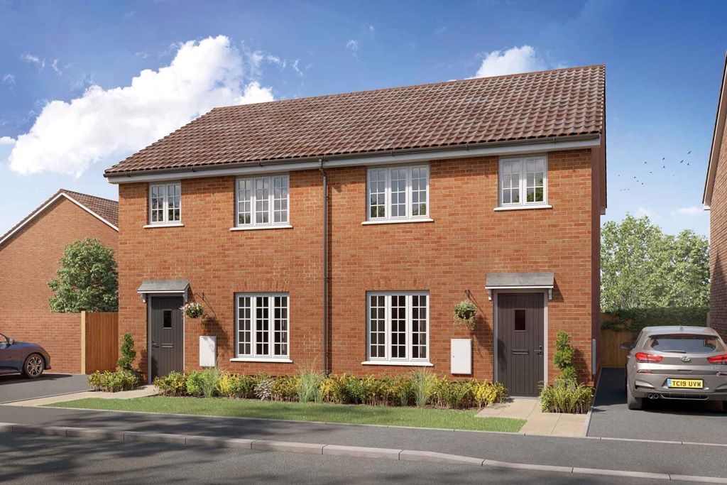 New home, 3 bed semi-detached house for sale in "The Gosford - Plot 35" at Shop Green, Bacton, Stowmarket IP14, £177,000