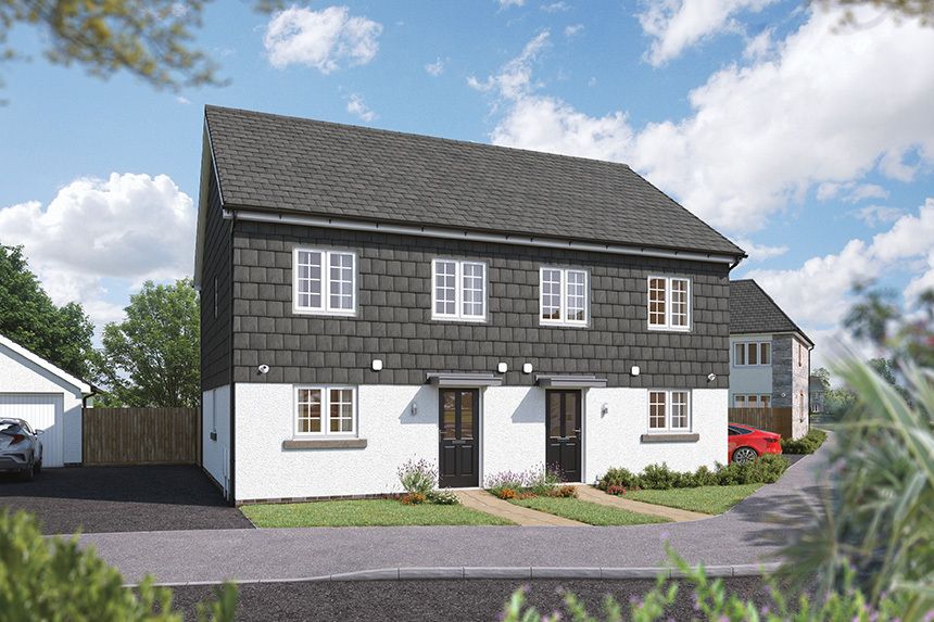 New home, 3 bed semi-detached house for sale in "The Rowan" at Green Hill, Egloshayle, Wadebridge PL27, £183,250