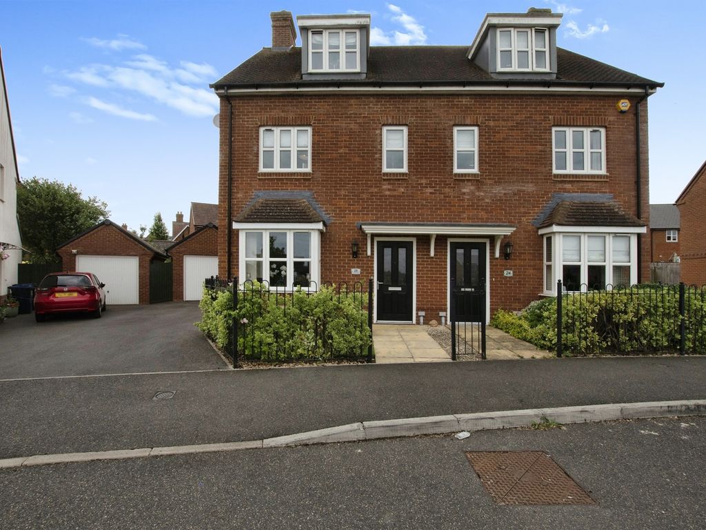 3 bed semi-detached house for sale in Great Amber Way, Amesbury, Salisbury SP4, £347,500