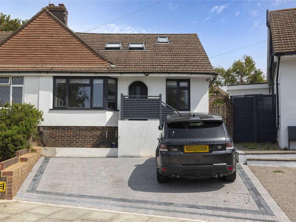 4 bed semi-detached house for sale in Hangleton Close, Hove, East Sussex BN3, £550,000