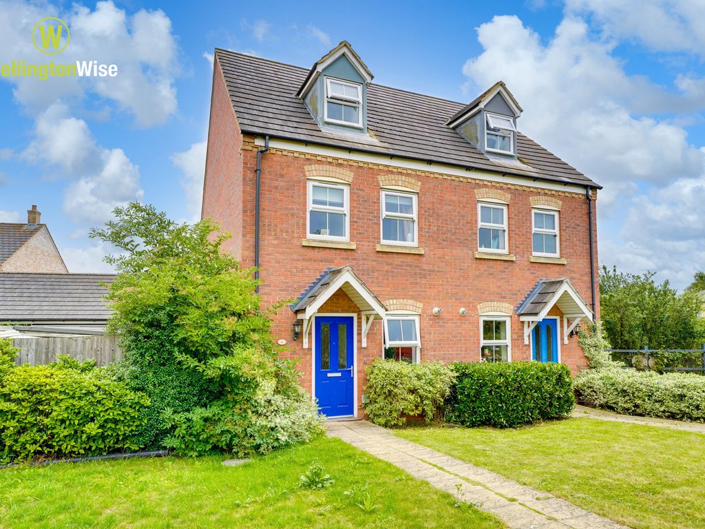3 bed semi-detached house for sale in Over Road, Longstanton, Cambridge CB24, £340,000