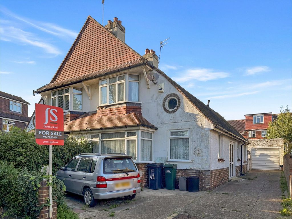 3 bed semi-detached house for sale in Elm Drive, Hove BN3, £500,000