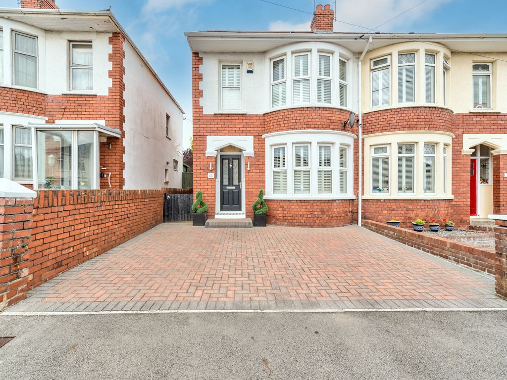 4 bed semi-detached house for sale in Downton Rise, Rumney, Cardiff. CF3, £375,000