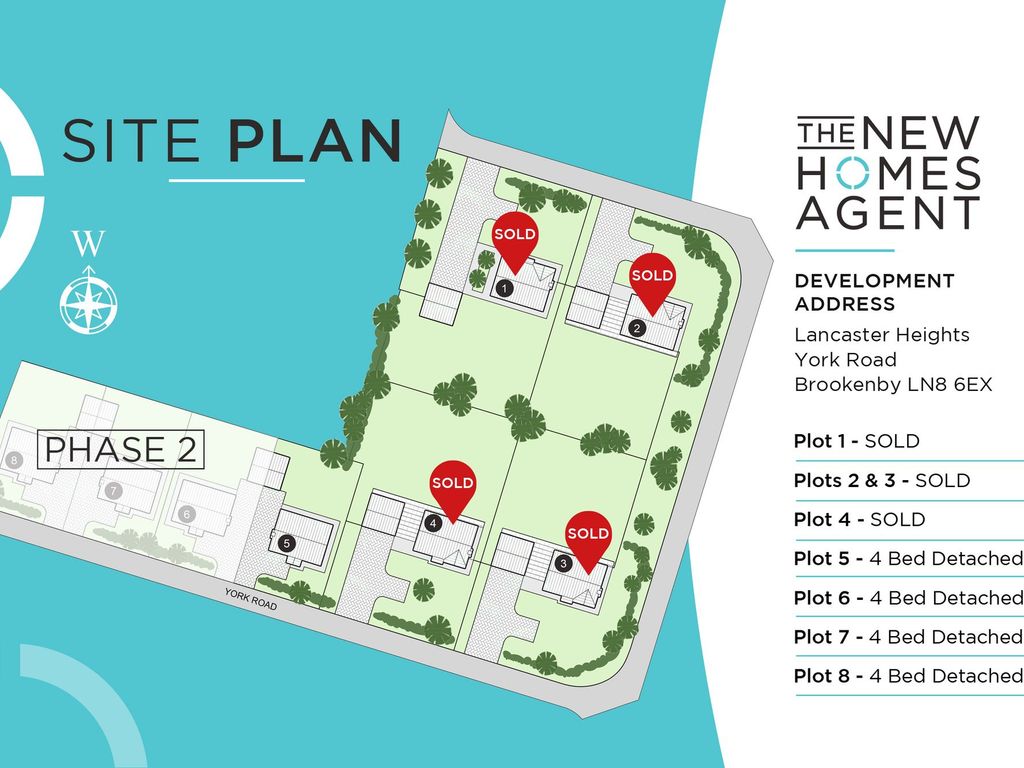 New home, 4 bed detached house for sale in Plot 5, Lancaster Heights, Brookenby LN8, £325,000