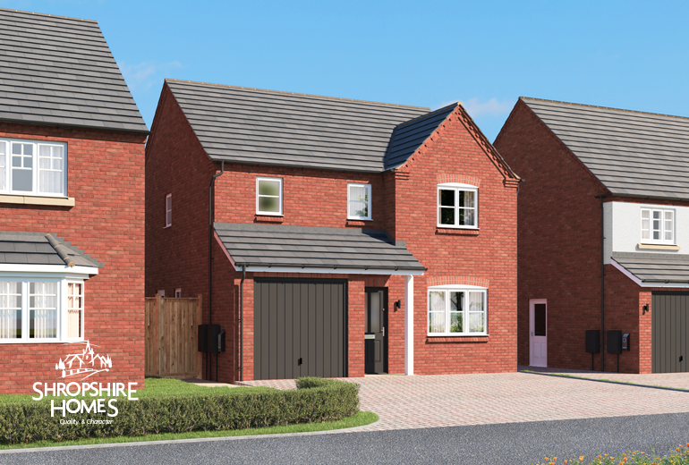 New home, 3 bed detached house for sale in Crudgington Fields, Crudgington TF6, £309,950
