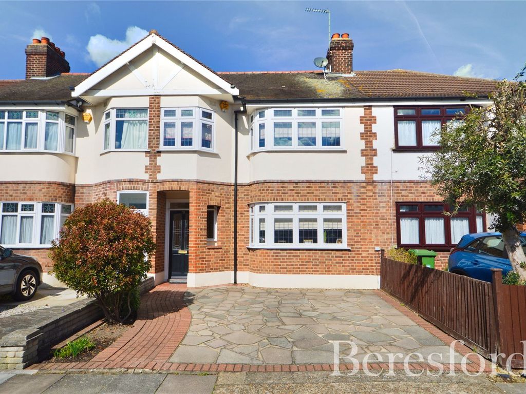 3 bed terraced house for sale in Woodfield Drive, Gidea Park RM2, £540,000