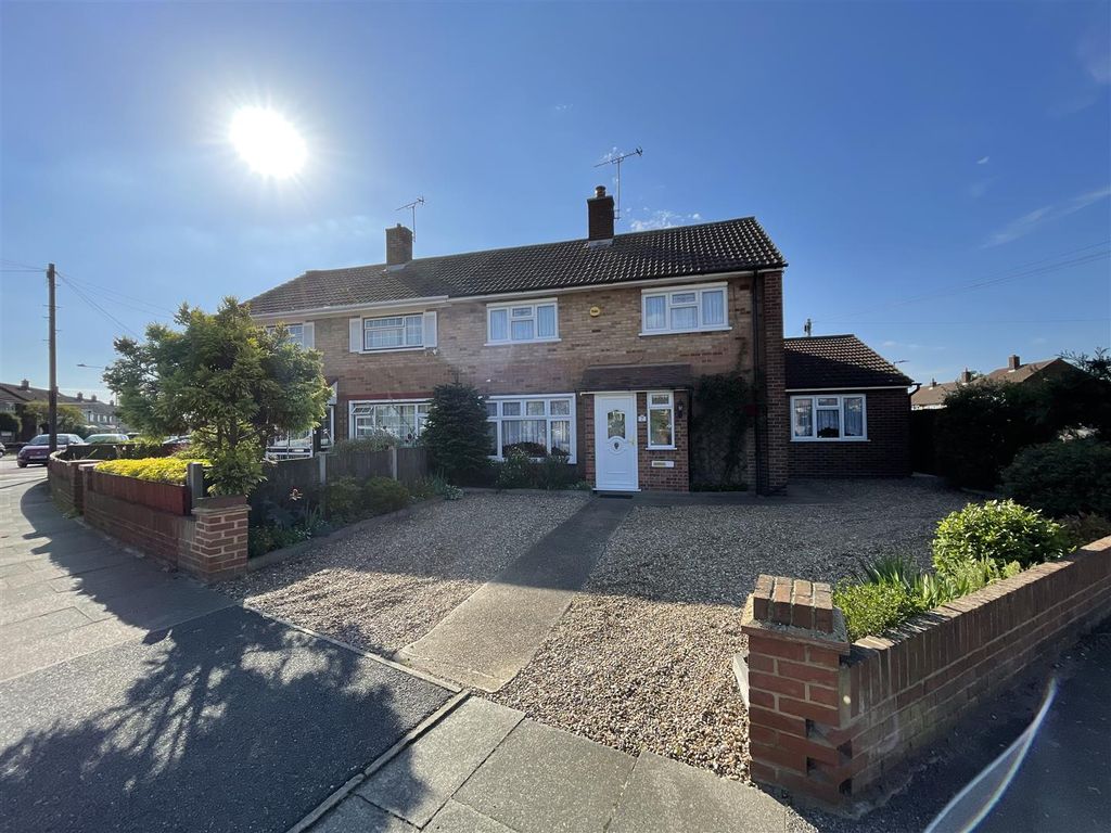 3 bed semi-detached house for sale in Palins Way, Grays RM16, £450,000