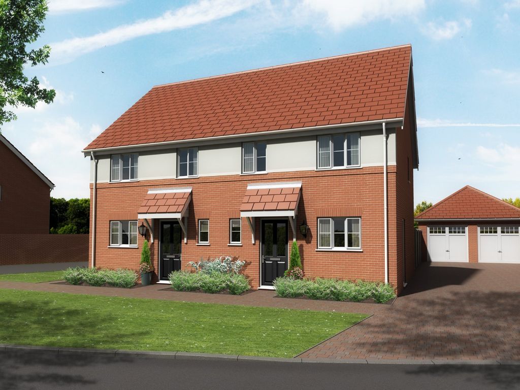 New home, 3 bed semi-detached house for sale in Plot 124, Claydon Park, Off Beccles Road NR31, £285,000