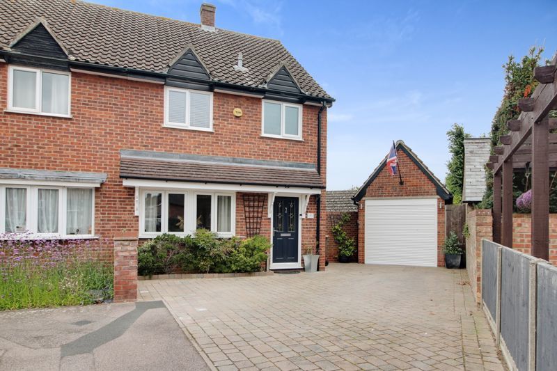3 bed semi-detached house for sale in Brook Lane, Great Barford, Bedford MK44, £375,000