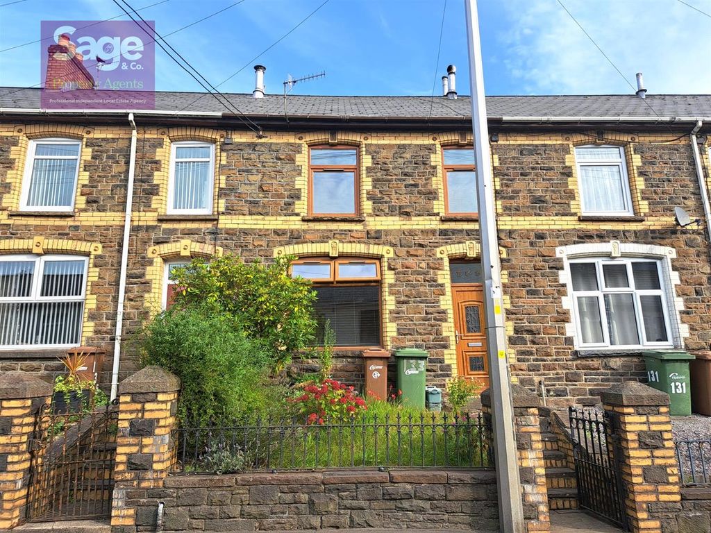 3 bed terraced house for sale in Islwyn Road, Wattsville, Cross Keys, Newport NP11, £149,950