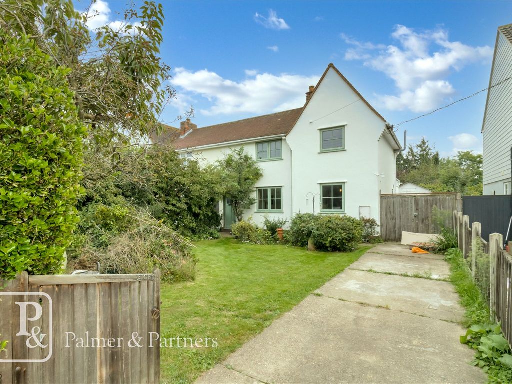 3 bed semi-detached house for sale in Dedham Road, Boxted, Colchester, Essex CO4, £375,000