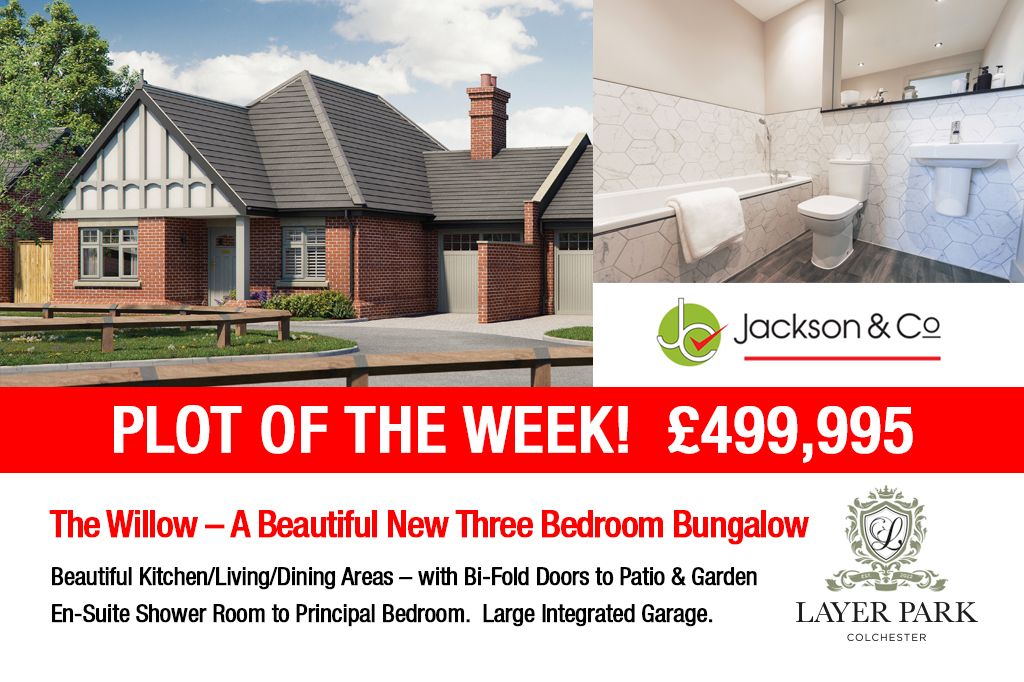 New home, 3 bed detached bungalow for sale in Layer Park, James Ward Road CO2, £499,995