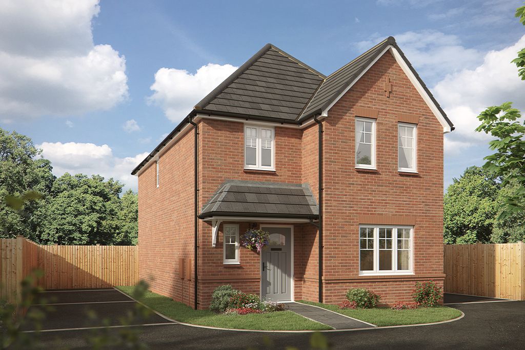 New home, 4 bed detached house for sale in Locke Gardens, Llanwern NP19, £373,995