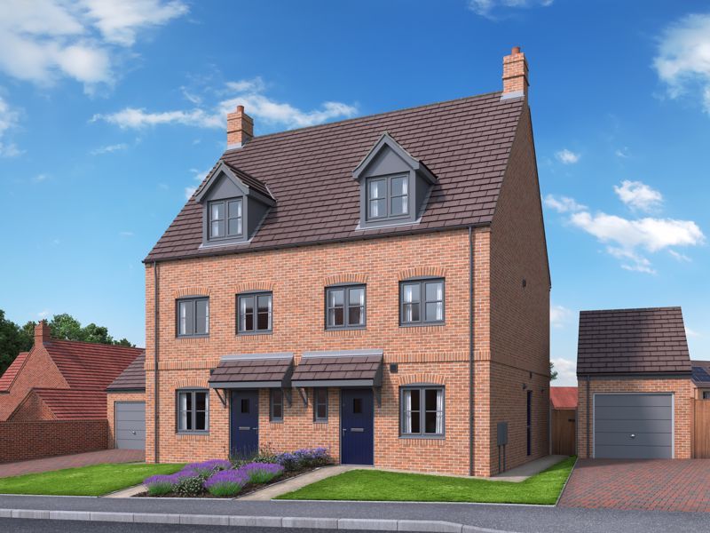 New home, 3 bed semi-detached house for sale in Mistletoe Row, Tenbury Wells WR15, £118,000