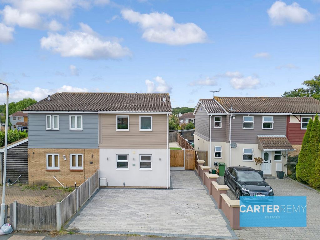 3 bed semi-detached house for sale in Davenants, Burnt Mills, Basildon SS13, £350,000