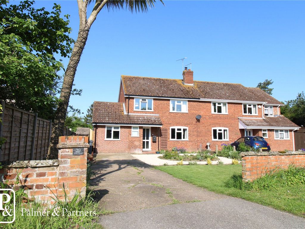 3 bed semi-detached house for sale in Ashe Road, Tunstall, Woodbridge, Suffolk IP12, £325,000