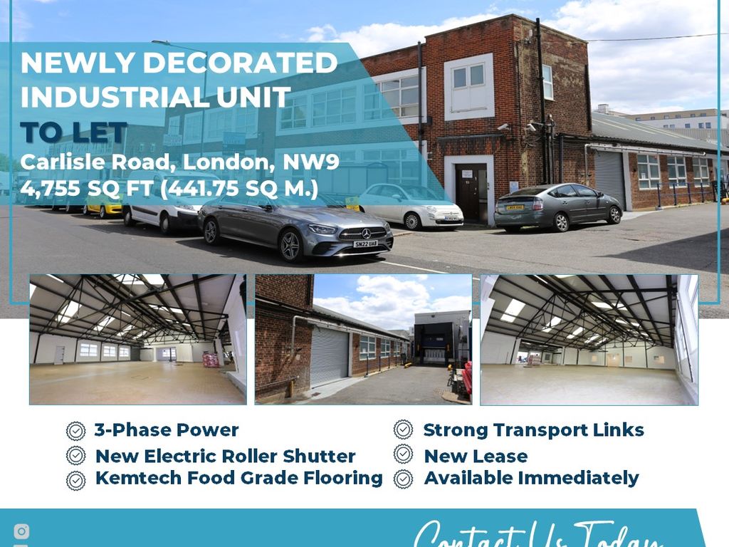 Warehouse to let in Carlisle Road, London NW9, Non quoting