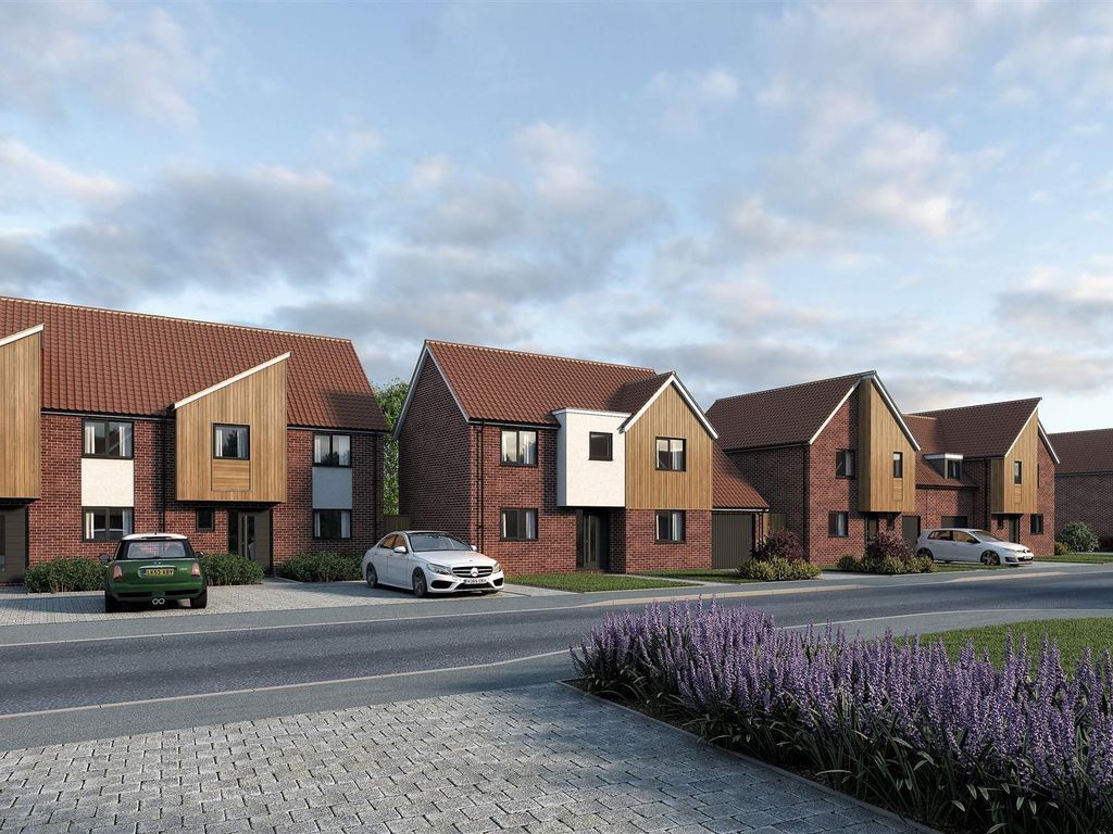 New home, 3 bed link-detached house for sale in Barn Field Drive, Needham Market, Ipswich IP6, £345,000