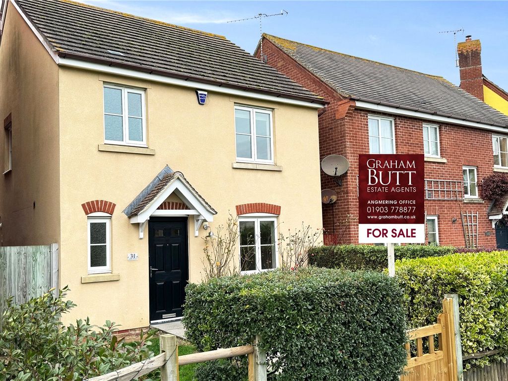 3 bed detached house for sale in Roman Avenue, Angmering, West Sussex BN16, £432,500