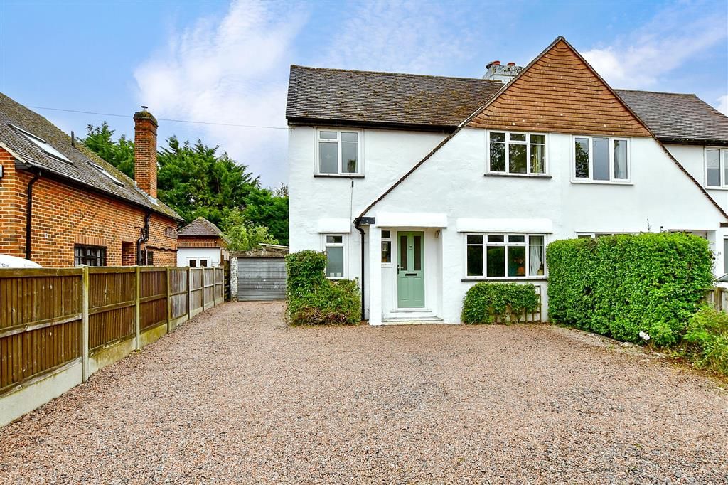 3 bed semi-detached house for sale in Headcorn Road, Biddenden, Ashford, Kent TN27, £375,000