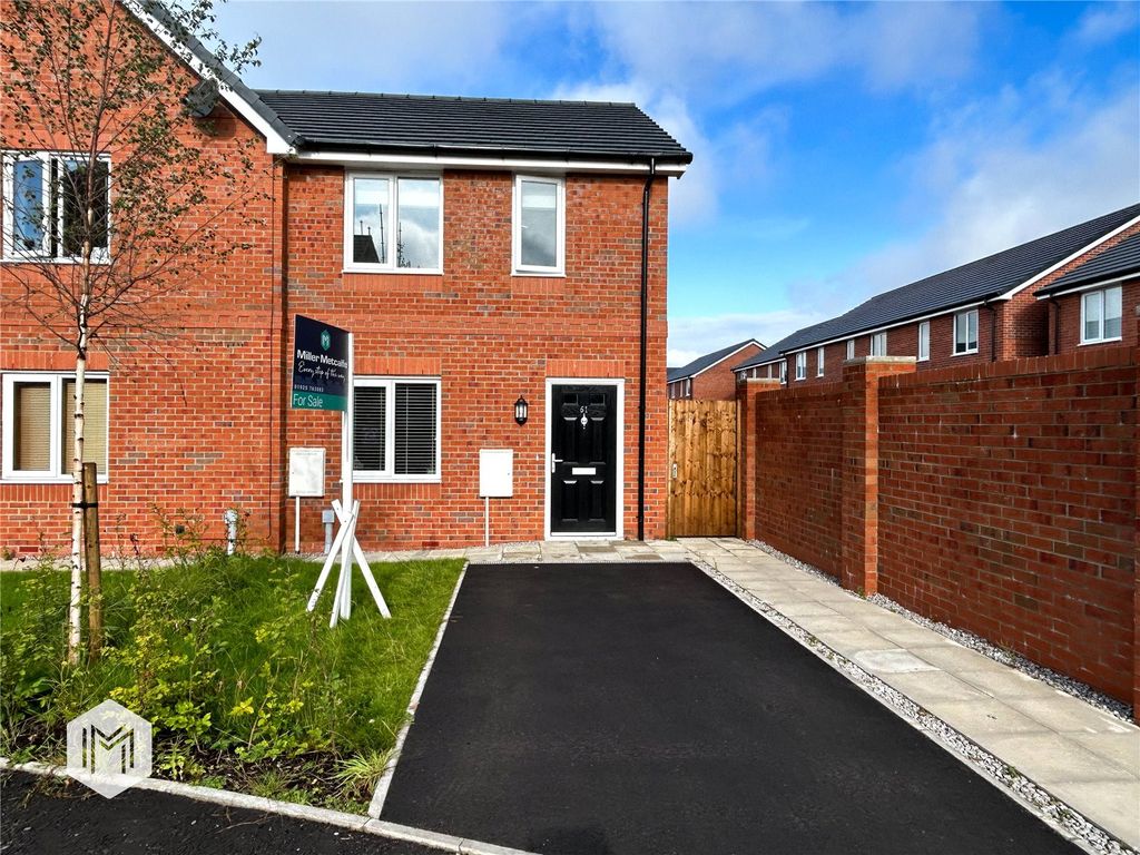 New home, 2 bed terraced house for sale in Anchor Field, Leigh, Greater Manchester WN7, £90,000