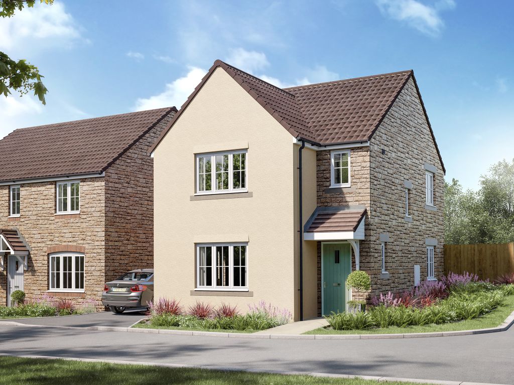 New home, 3 bed detached house for sale in "The Hatfield" at Sillars Green, Malmesbury SN16, £399,995