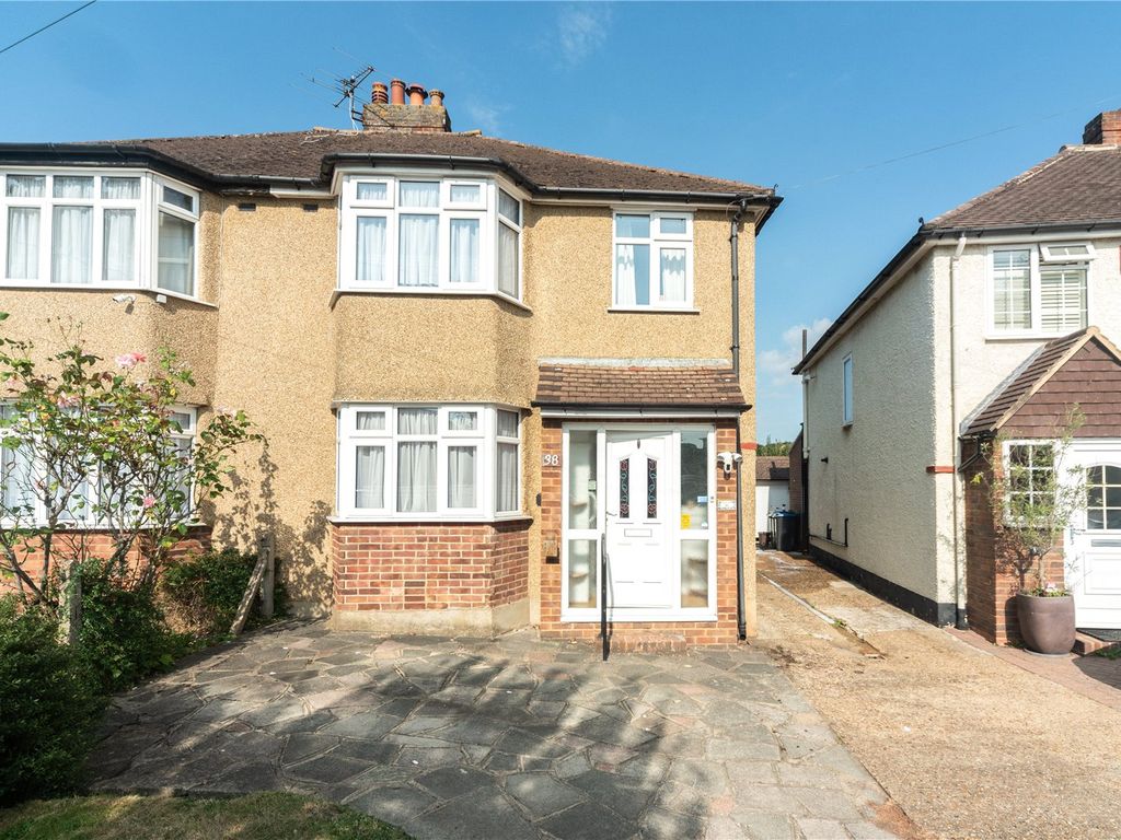 3 bed semi-detached house for sale in Devon Way, Chessington KT9, £500,000