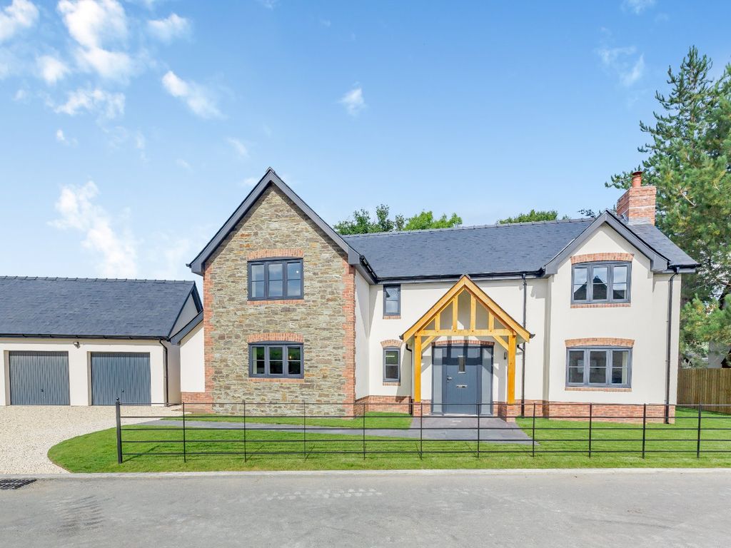 New home, 4 bed detached house for sale in The Hollies, Old Station Yard, Pen-Y-Bont, Powys SY10, £650,000
