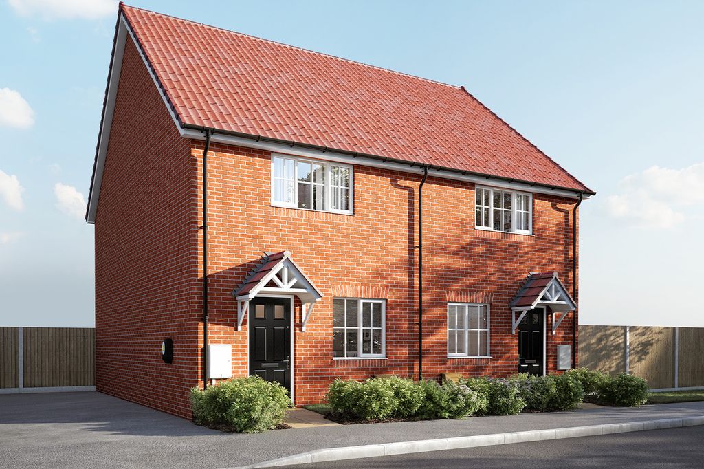 New home, 2 bed semi-detached house for sale in "The Cartwright" at Norton Road, Thurston, Bury St. Edmunds IP31, £279,995