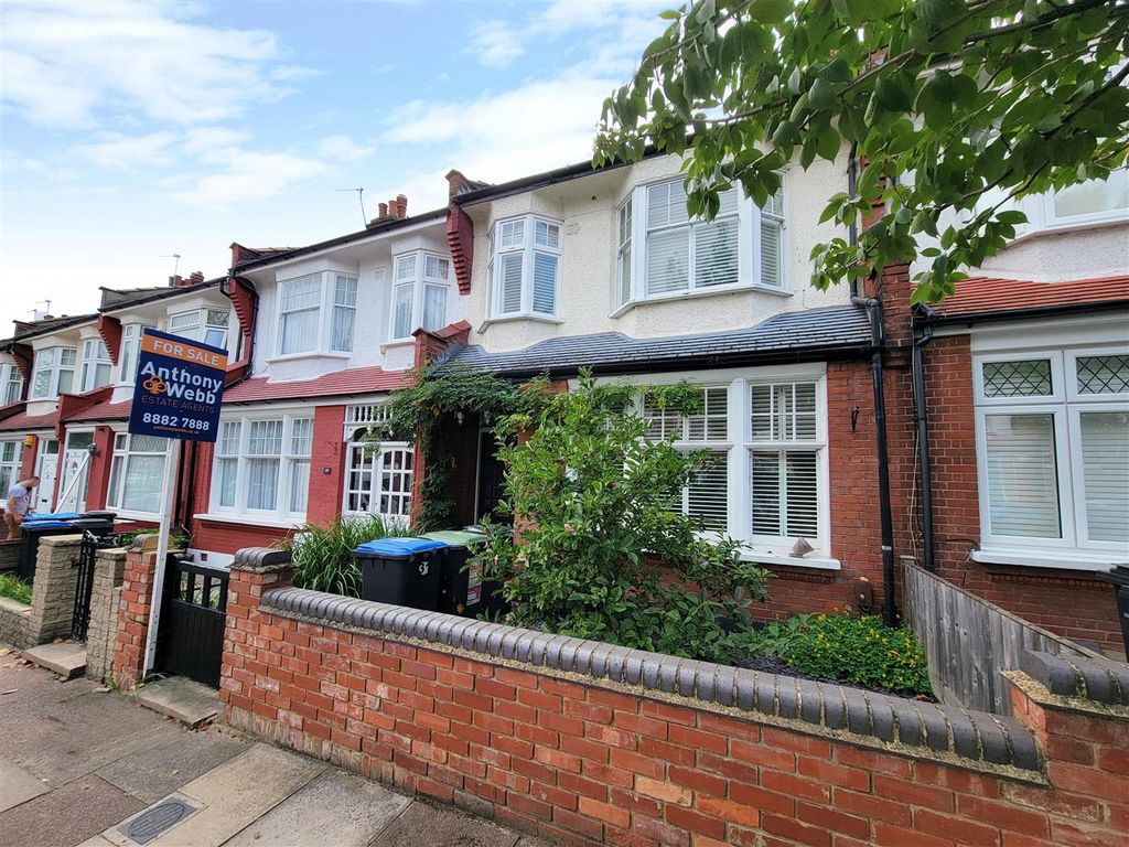 4 bed terraced house for sale in Arnold Gardens, Palmers Green N13, £625,000