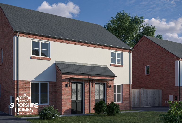 New home, 2 bed semi-detached house for sale in Oakmere Ridge, Ellesmere SY12, £224,950