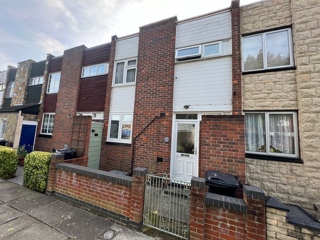 3 bed terraced house for sale in Woodman Path, Hainault IG6, £390,000