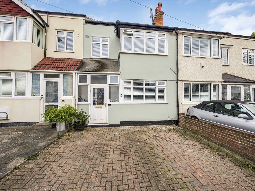 3 bed terraced house for sale in Tadworth Avenue, New Malden KT3, £680,000