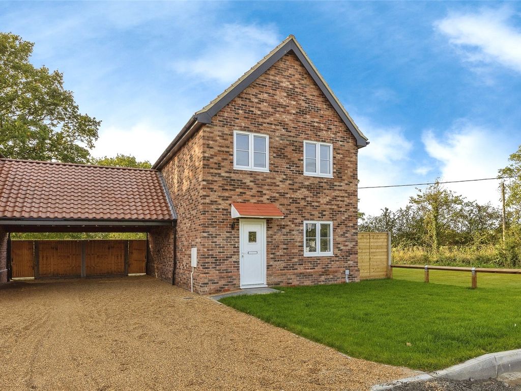 New home, 3 bed link-detached house for sale in Meadow Flower, Main Road, Little Fransham, Dereham, Norfolk NR19, £118,000