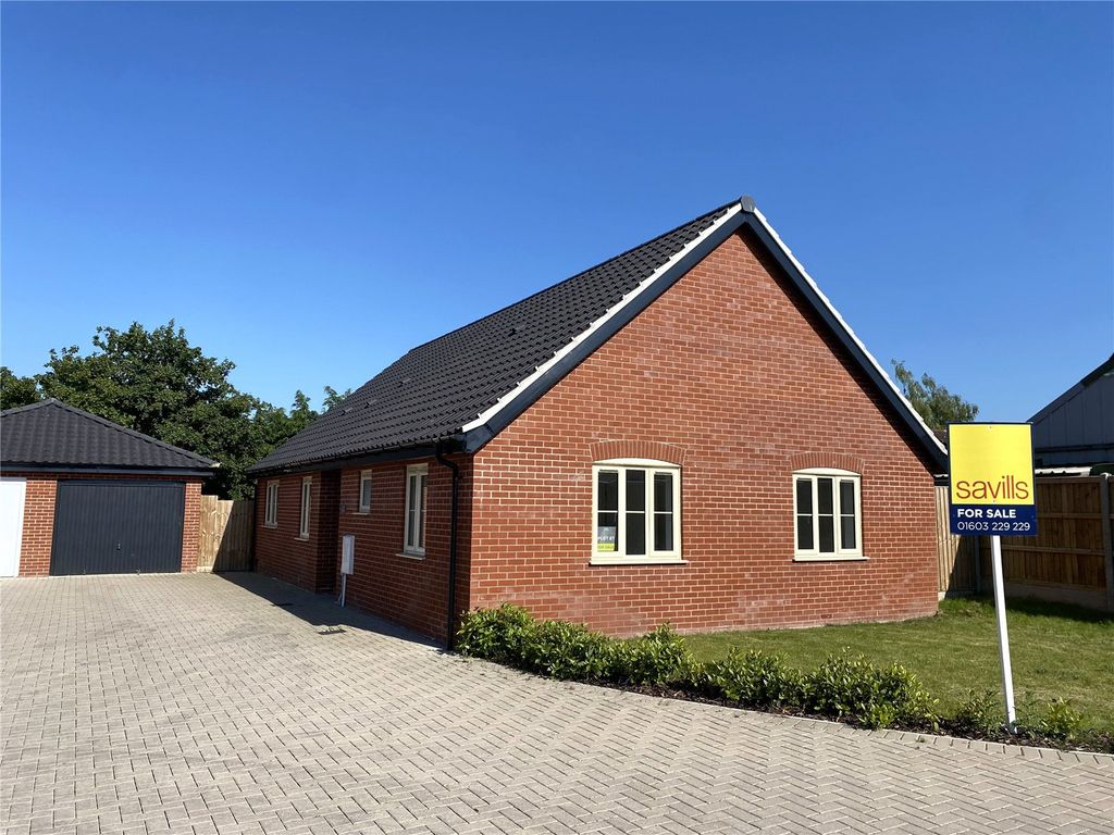 New home, 3 bed bungalow for sale in The Dunston, Ellingham Green, Great Ellingham, Attleborough NR17, £325,000