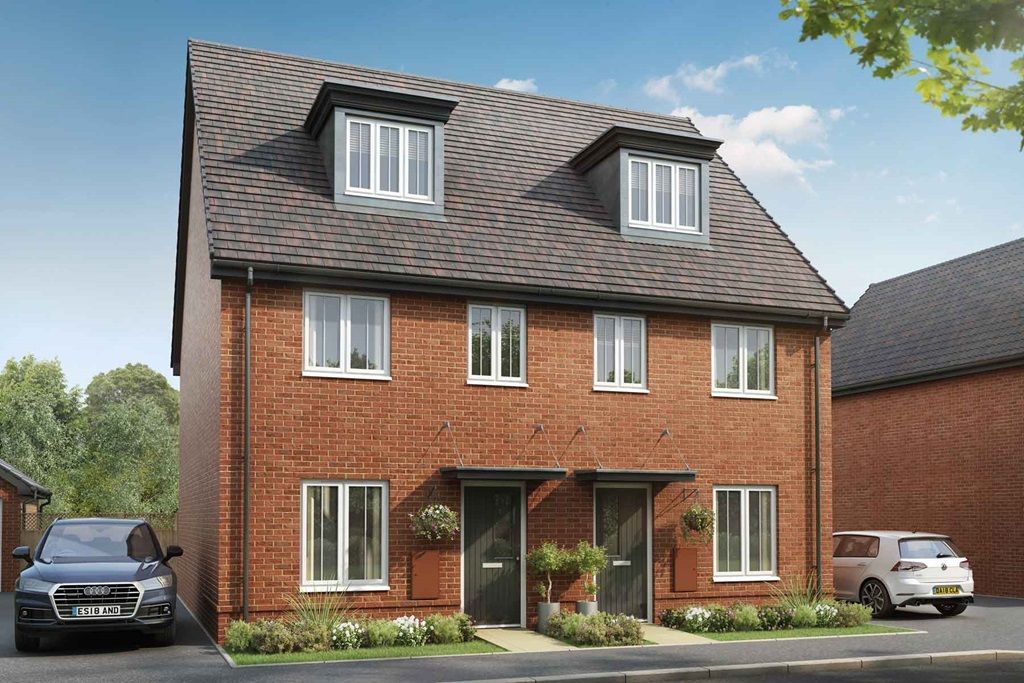 New home, 3 bed semi-detached house for sale in "The Braxton - Plot 265" at Baker Drive, Hethersett, Norwich NR9, £335,000