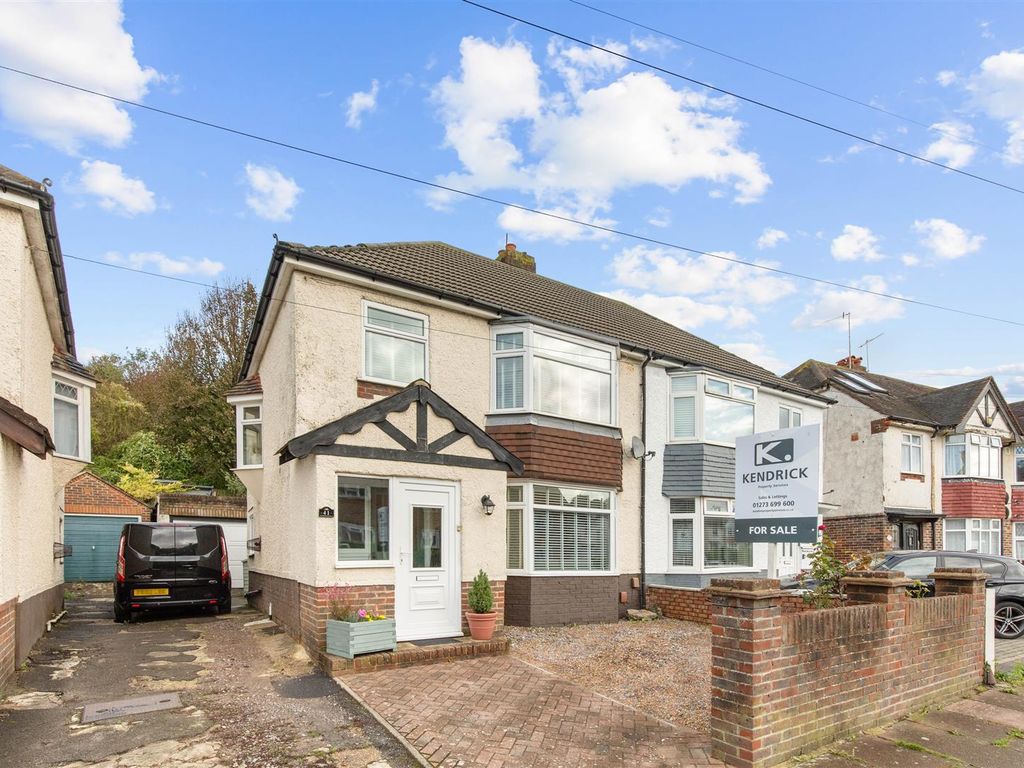 3 bed semi-detached house for sale in Upper Bevendean Avenue, Brighton BN2, £425,000