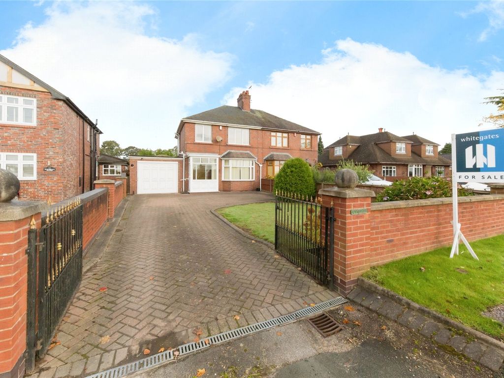 3 bed semi-detached house for sale in Newcastle Road, Chorlton, Crewe, Cheshire CW2, £275,000