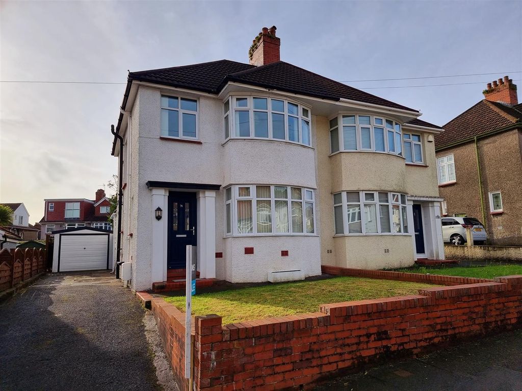 3 bed semi-detached house for sale in Harlech Crescent, Sketty, Swansea SA2, £310,000