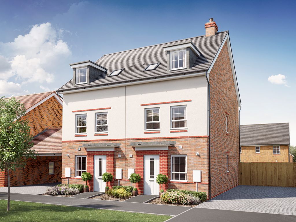 New home, 3 bed semi-detached house for sale in "Norbury" at Broughton Crossing, Broughton, Aylesbury HP22, £415,000