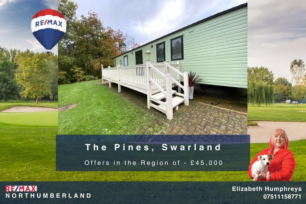 2 bed lodge for sale in The Pines, Percy Wood Caravan Park, Swarland, Morpeth NE65, £39,995