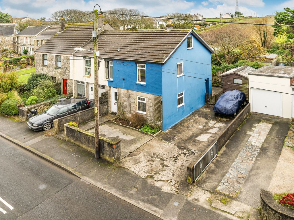 2 bed end terrace house for sale in The Square, Four Lanes, Redruth, Cornwall TR16, £180,000