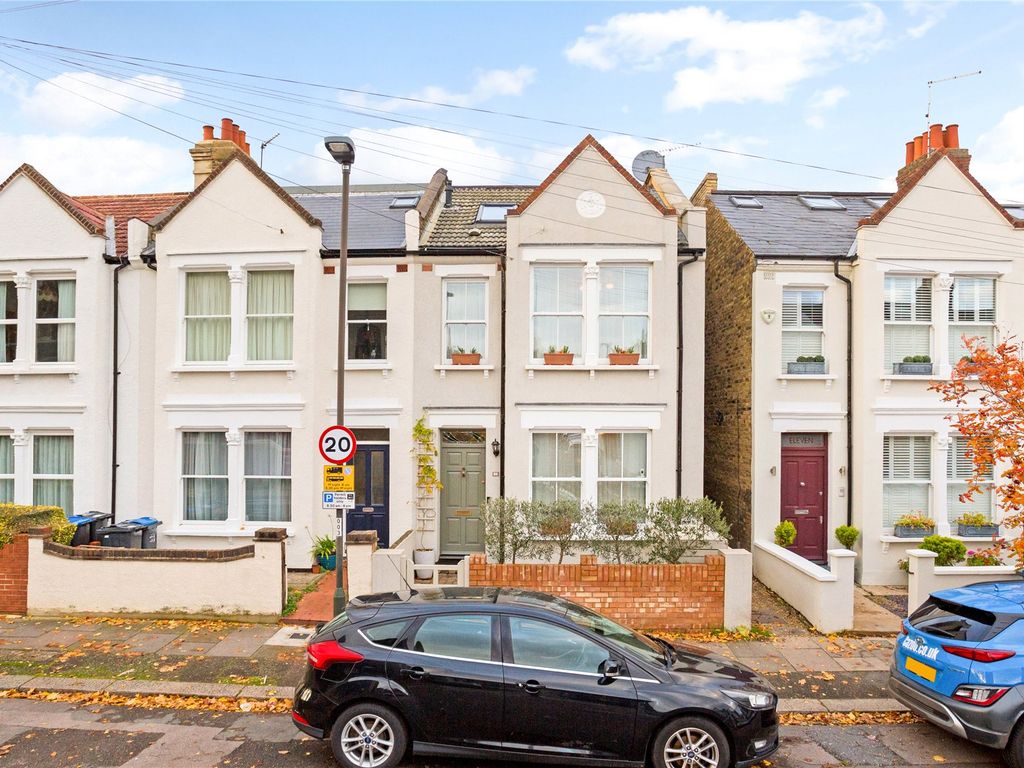 4 bed end terrace house for sale in Kohat Road, London SW19, £975,000