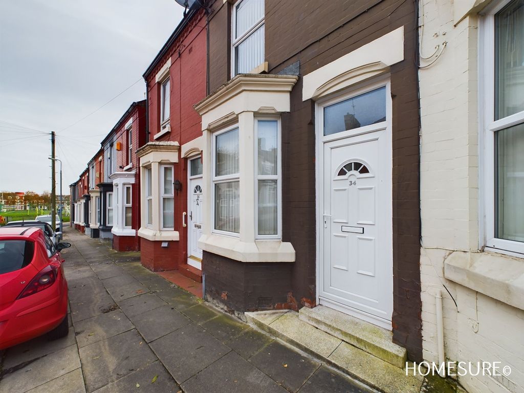 2 bed terraced house for sale in Longford Street, Liverpool L8, £100,000
