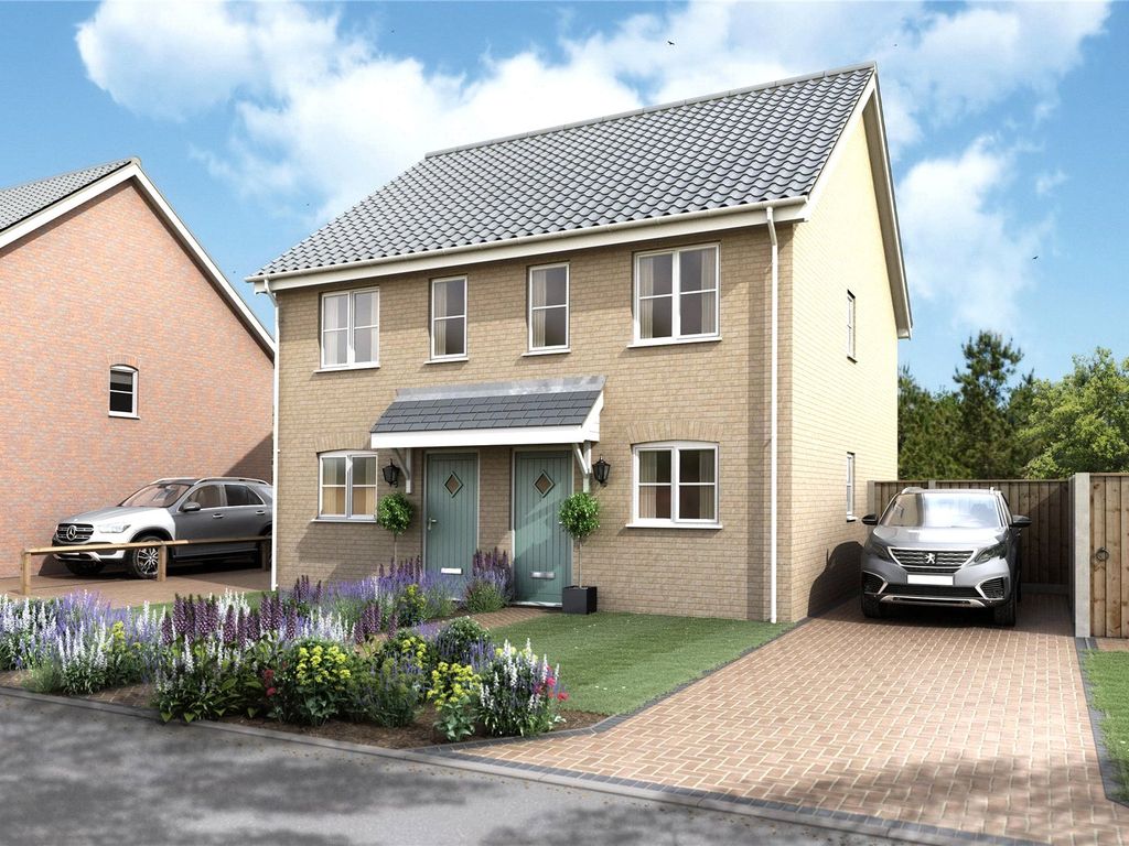 New home, 2 bed semi-detached house for sale in Plot 8 Nightingale Rise, Hamilton Way, Ditchingham, Bungay NR35, £235,000