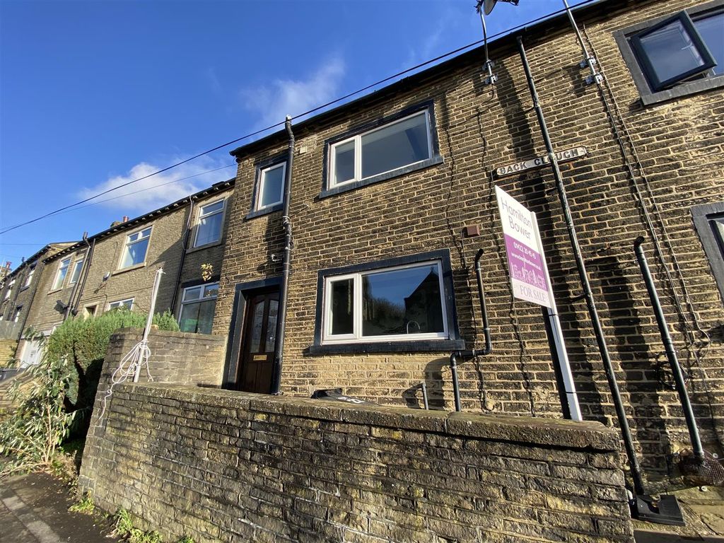 2 bed terraced house for sale in Back Clough, Northowram, Halifax HX3, £107,500
