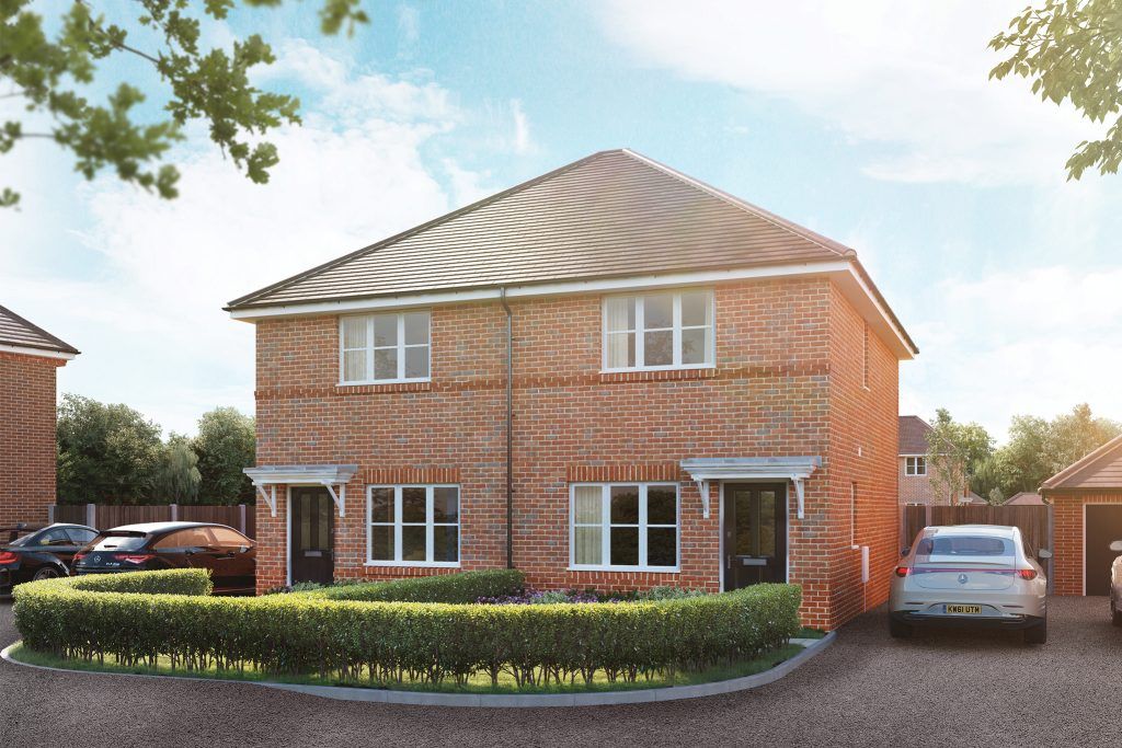 New home, 2 bed semi-detached house for sale in "The Eversley" at Two Gate Meadow, Overton, Basingstoke RG25, £375,000