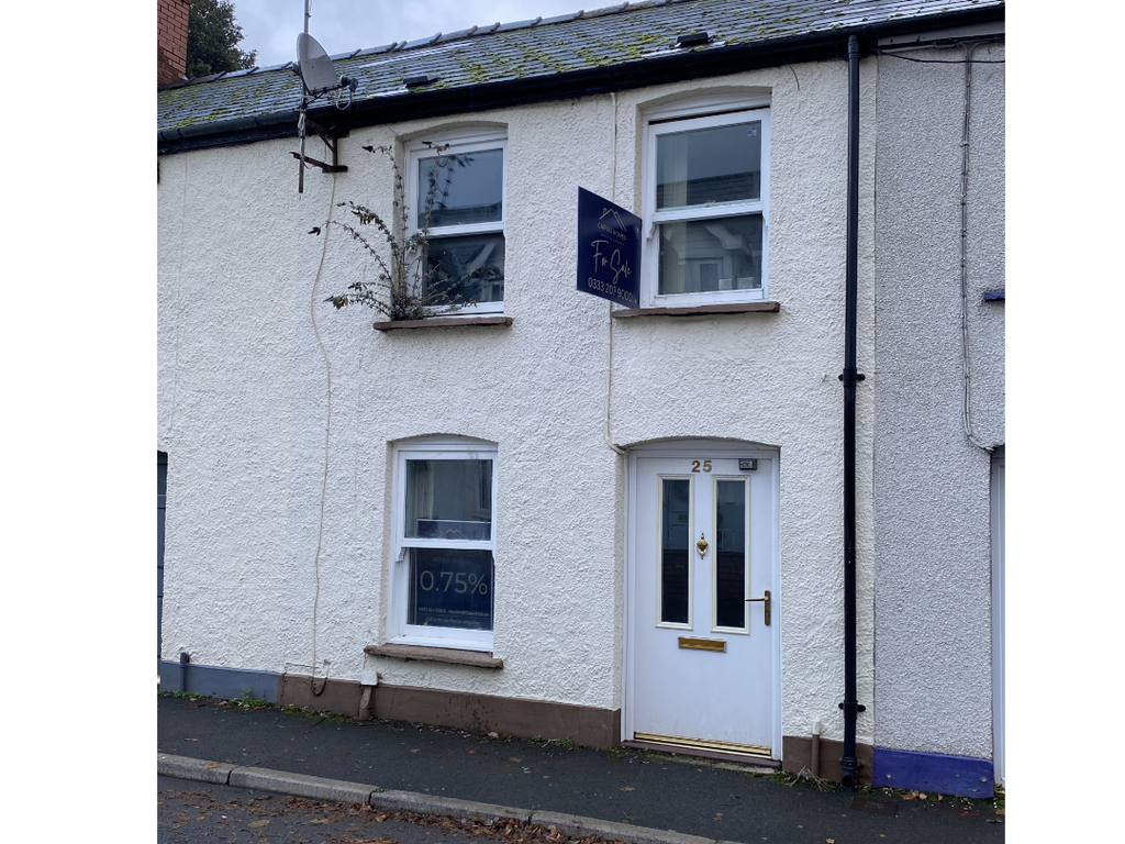 2 bed terraced house for sale in Commercial Street, Abergavenny NP7, £125,000