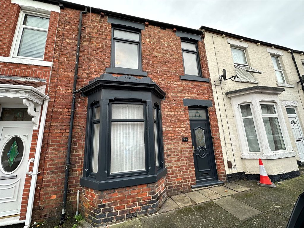 3 bed terraced house for sale in Greenwell Street, Darlington, Durham DL1, £105,000